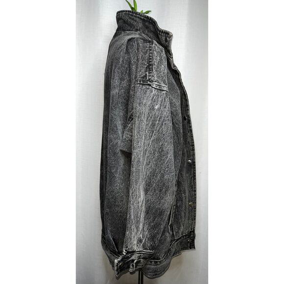 Arbor Creek vintage black acid-washed oversized denim jacket - small - Picture 2 of 4